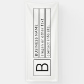 Stilvolle Monogramm und Firmenname (oder anderer T Banner (Vertikal)