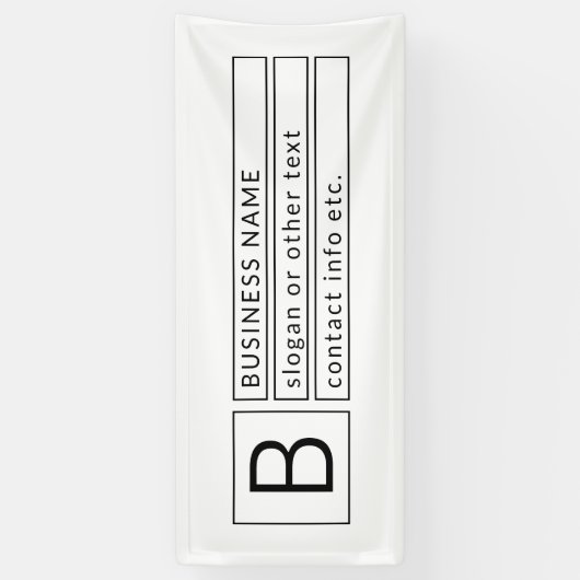 Stilvolle Monogramm und Firmenname (oder anderer T Banner (Vertikal)