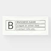 Stilvolle Monogramm und Firmenname (oder anderer T Banner (Horizontal)