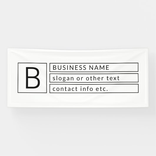 Stilvolle Monogramm und Firmenname (oder anderer T Banner (Horizontal)