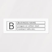 Stilvolle Monogramm und Firmenname (oder anderer T Etiketten (Design 1)