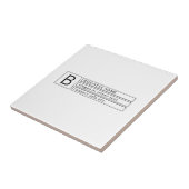 Stilvolle Monogramm und Firmenname (oder anderer T Fliese (Seite)