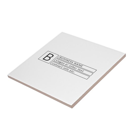 Stilvolle Monogramm und Firmenname (oder anderer T Fliese (Seite)