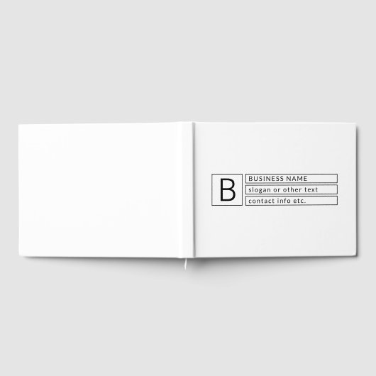 Stilvolle Monogramm und Firmenname (oder anderer T Gästebuch (Voll)