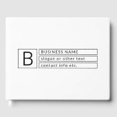 Stilvolle Monogramm und Firmenname (oder anderer T Gästebuch (Vorderseite)