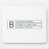 Stilvolle Monogramm und Firmenname (oder anderer T Mousepad (Vorne)