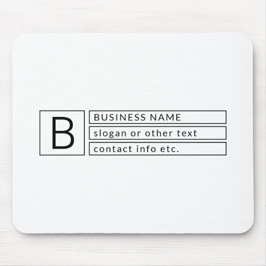 Stilvolle Monogramm und Firmenname (oder anderer T Mousepad (Vorne)