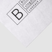 Stilvolle Monogramm und Firmenname (oder anderer T Seidenpapier (Ausschnitt)