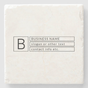 Stilvolle Monogramm und Firmenname (oder anderer T Steinuntersetzer