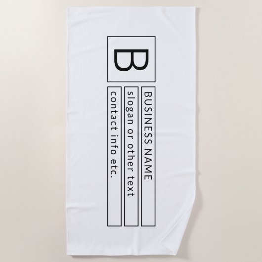 Stilvolle Monogramm und Firmenname (oder anderer T Strandtuch (Vorderseite)