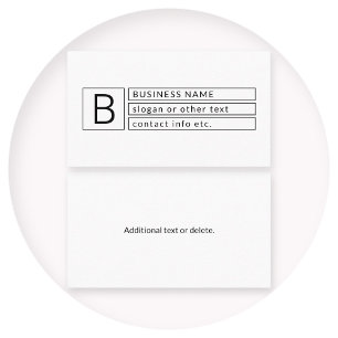 Stilvolle Monogramm und Firmenname (oder anderer T Visitenkarte