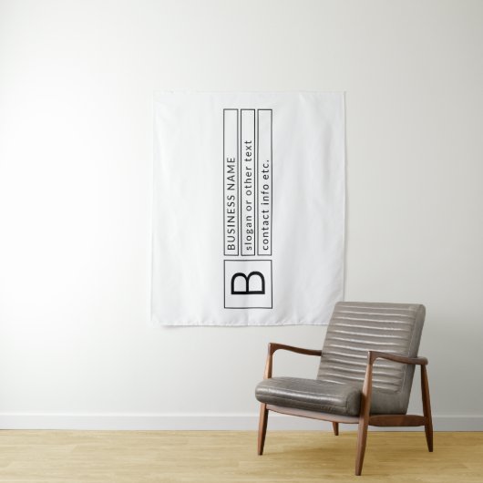 Stilvolle Monogramm und Firmenname (oder anderer T Wandteppich (Beispiel)