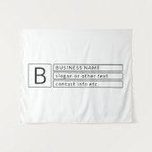 Stilvolle Monogramm und Firmenname (oder anderer T Wandteppich (Vorderseite (Horizontal))