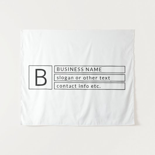 Stilvolle Monogramm und Firmenname (oder anderer T Wandteppich (Vorderseite (Horizontal))