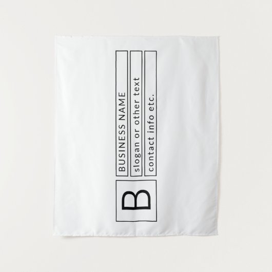 Stilvolle Monogramm und Firmenname (oder anderer T Wandteppich (Vorderseite)