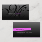 Stilvolle Monogramm-Visitenkarte doppelseitig Visitenkarte (Vorne/Hinten)