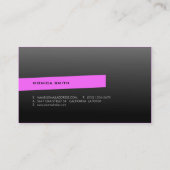 Stilvolle Monogramm-Visitenkarte doppelseitig Visitenkarte (Rückseite)