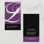 Stilvolle Monogramm-Visitenkarte Visitenkarte (Vorne/Hinten)