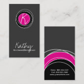 Stilvolle Monogramm-Visitenkarte Visitenkarte (Vorne/Hinten)