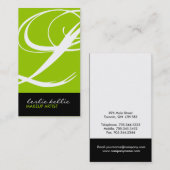 Stilvolle Monogramm-Visitenkarte Visitenkarte (Vorne/Hinten)