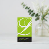 Stilvolle Monogramm-Visitenkarte Visitenkarte (Stehend Vorderseite)