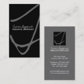 Stilvolle Monogramm-Visitenkarten Visitenkarte (Vorne/Hinten)