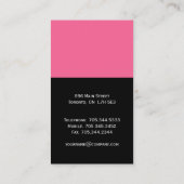 Stilvolle Monogramm-Visitenkarten Visitenkarte (Rückseite)