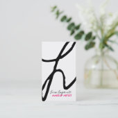 Stilvolle Monogramm-Visitenkarten Visitenkarte (Stehend Vorderseite)