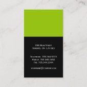 Stilvolle Monogramm-Visitenkarten Visitenkarte (Rückseite)