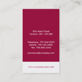 Stilvolle Monogramm-Visitenkarten Visitenkarte (Rückseite)