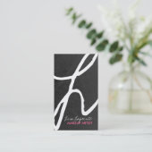 Stilvolle Monogramm-Visitenkarten Visitenkarte (Stehend Vorderseite)