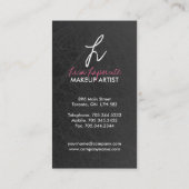 Stilvolle Monogramm-Visitenkarten Visitenkarte (Rückseite)