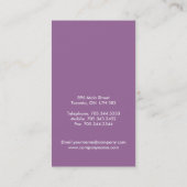 Stilvolle Monogramm-Visitenkarten Visitenkarte (Rückseite)