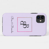 Stilvolle Monogrammdesign Case-Mate iPhone Hülle (Rückseite (Horizontal))