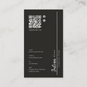 Stilvolle Monotone Kraft Hairdresser Business Card Visitenkarte (Rückseite)