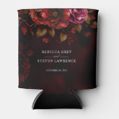 Stilvolle Moody-Rot-Blütenhochzeit Dosenkühler (Vorderseite)