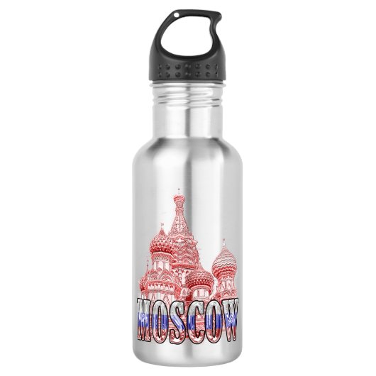 Stilvolle Moskauer Wasserflasche der Russischen Fö (Vorderseite)