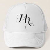 Stilvolle Mr. Text Hat - Groom Trucker Cap Geschen Truckerkappe (Vorderseite)