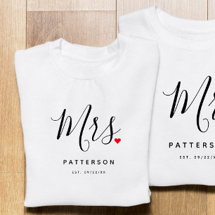 Stilvolle Mrs. Benutzerdefinierter Nachname & Datu T-Shirt