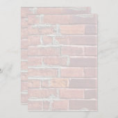 Stilvolle Multicolor Red Brick Wall Einladung (Vorne/Hinten)