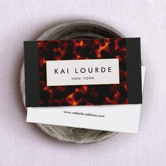 Stilvolle Muschel Chic Tortoise - Interieur Visitenkarte