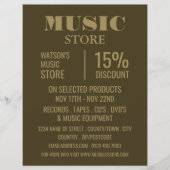 Stilvolle Musik-Store-Werbung Flyer (Vorne)
