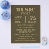 Stilvolle Musik-Store-Werbung Flyer (Einzeln)