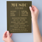 Stilvolle Musik-Store-Werbung Flyer (Hand)