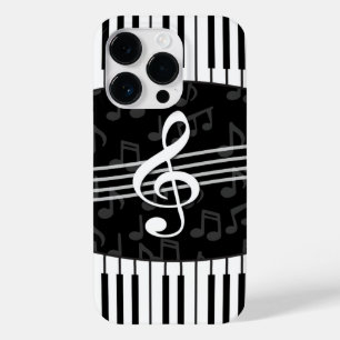 Stilvolle Musiknoten Treble Clef und Piano Keys Case-Mate iPhone 14 Pro Hülle