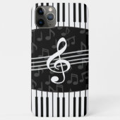 Stilvolle Musiknoten Treble Clef und Piano Keys Case-Mate iPhone Hülle (Rückseite)
