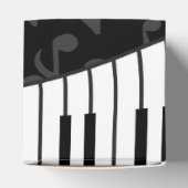 Stilvolle Musiknoten Treble Clef und Piano Keys Geschenkschachtel (Oben)