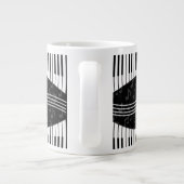 Stilvolle Musiknoten Treble Clef und Piano Keys Jumbo-Tasse (Rückseite)
