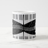 Stilvolle Musiknoten Treble Clef und Piano Keys Jumbo-Tasse (Vorderseite)