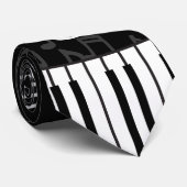 Stilvolle Musiknoten Treble Clef und Piano Keys Krawatte (Gerollt)